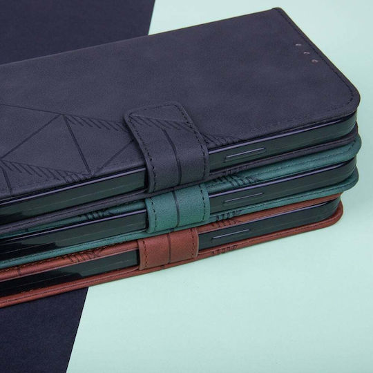 TelForceOne Smart Trendy Porto Wallet Din Piele Artificială Neagră Galaxy S21 FE 5G