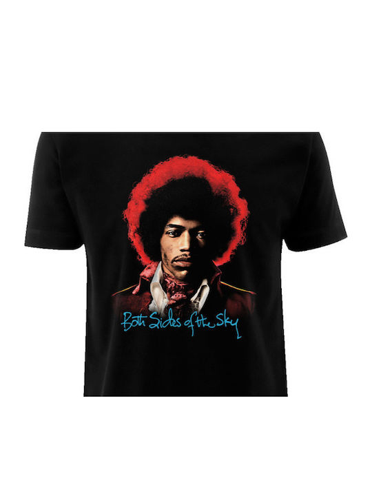Heroes INC Jimi Hendrix – Both Sides Of The Sky T-shirt Μαύρο Βαμβακερό