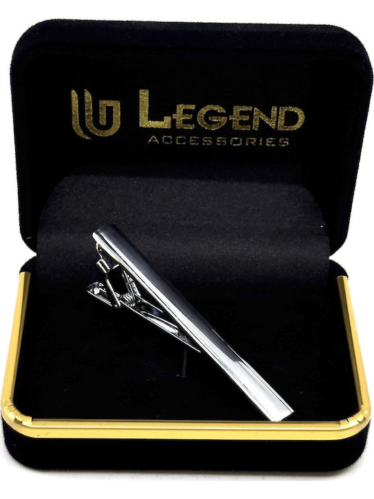 Legend Accessories Silver Tie Clip Silver 6cm Legend Accessories Silver Tie Clip Silver 6cm