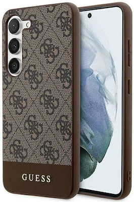 Guess Back Cover Plastic / Leather Durable Brown (Samsung S24 Plus)