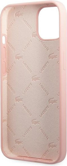 Lacoste Head Crocodile Umschlag Rückseite Silikon Rosa (iPhone 13)