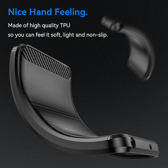 Techsuit 5G Techsuit Carbon Back Cover Σιλικόνης Μαύρο (Oppo A98)