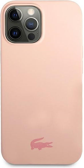 Lacoste Silicone Silicone Umschlag Rückseite Silikon Rosa (iPhone 13 Pro / 13)