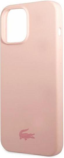 Lacoste Silicone Silicone Umschlag Rückseite Silikon Rosa (iPhone 13 Pro / 13)