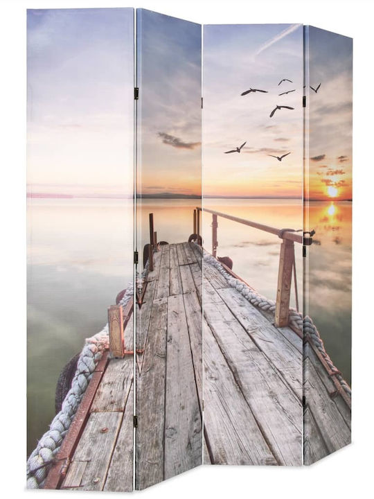 vidaXL Decorativ Paravan din Pânză 160x170cm