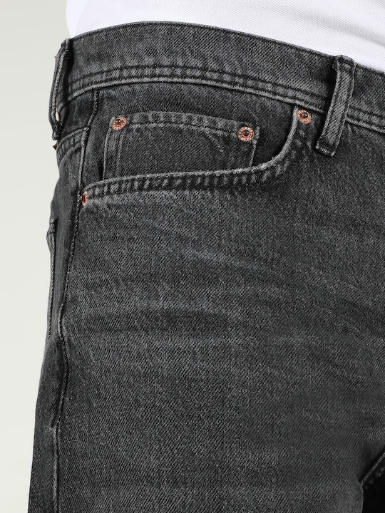 Pantaloni De Blugi Pentru Bărbați Cu Fit Lejer Straight Culoare Neagră
