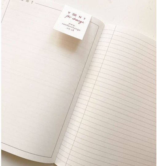 Vent Notebook A5 with Blank Pages Blue