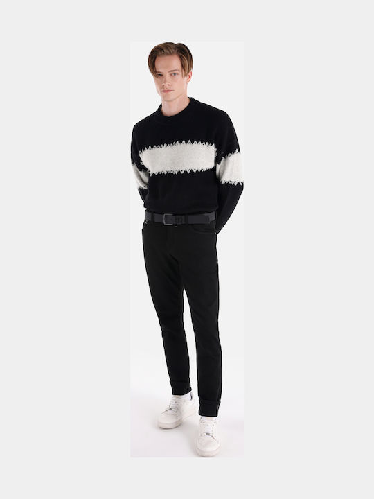 Ανδρικό Παντελόνι Τζιν με Slim Narrow Εφαρμογή Black