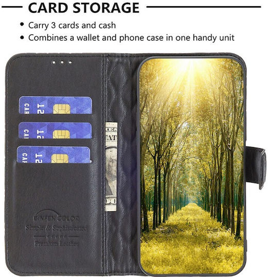 Puff Rhombus Wallet Black for Realme C61