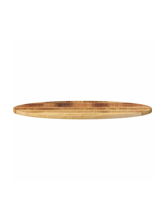 vidaXL Oval Table Surface made of Solid Wood Brown 100x40x2.5cm 370820 1pcs
