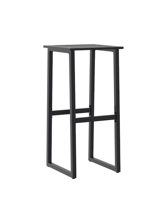 Metalic Scaun Rafturi și dulapuri pentru vin de Grădină Negru 4buc 38x38x80cm