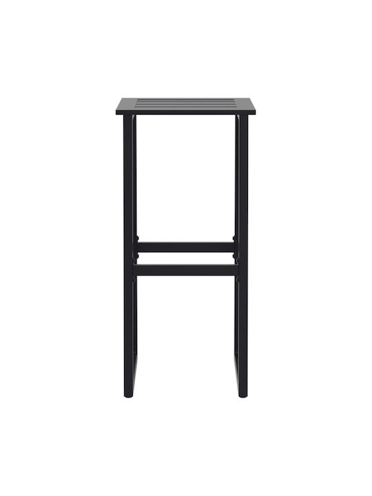 Metalic Scaun Rafturi și dulapuri pentru vin de Grădină Negru 4buc 38x38x80cm