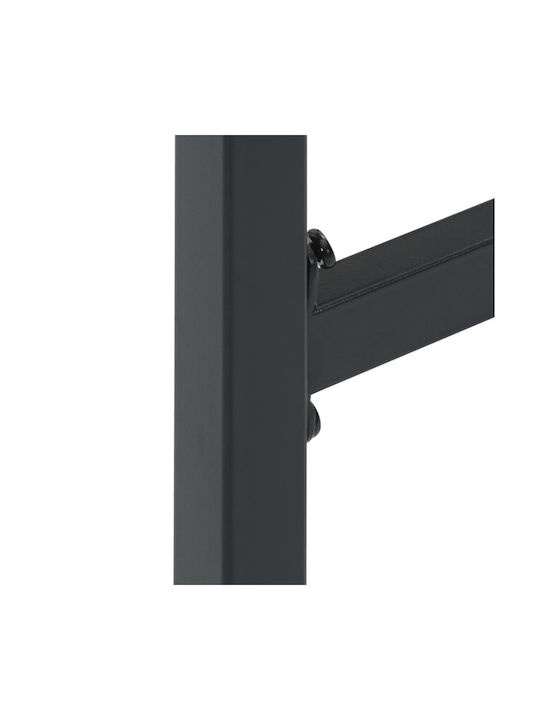 Metalic Scaun Rafturi și dulapuri pentru vin de Grădină Negru 4buc 38x38x80cm
