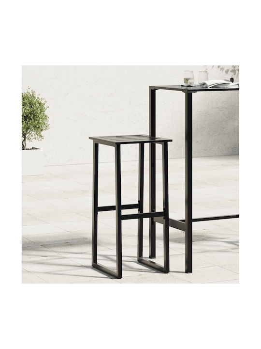 Metalic Scaun Rafturi și dulapuri pentru vin de Grădină Negru 4buc 38x38x80cm