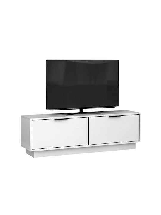 Έπιπλο Τηλεόρασης Lisa Λευκό Μ140xΠ35xΥ43cm