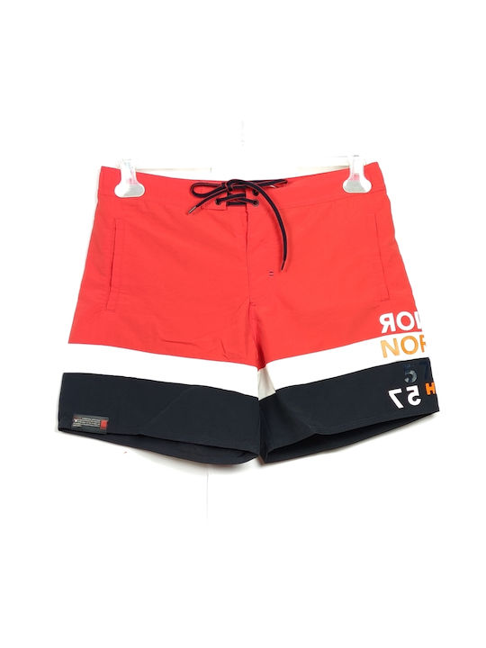Short De Baignade Hp Men's Swimwear Shorts Red Striped