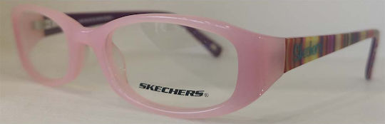 Skechers Παιδικός Κοκκάλινος Σκελετός Γυαλιών Ροζ SK1557 LPK