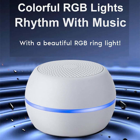 Sonique Mini TWS Active Beat Led Ηχείο Bluetooth 5W με Διάρκεια Μπαταρίας έως 4 ώρες Γκρι