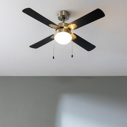 Cecotec EnergySilence Aero 450 Ανεμιστήρας Οροφής 106cm με Φως GoldBlack