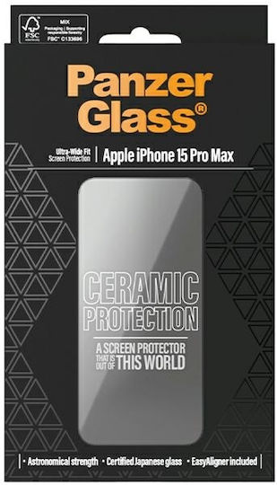 PanzerGlass Ceramic Tempered Glass (iPhone 15 Pro Max)