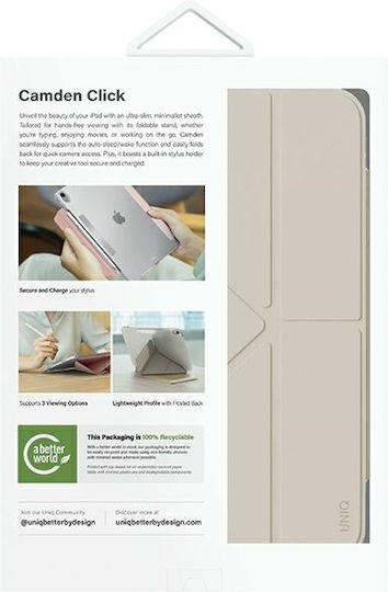 Uniq Flip Cover mit Tastatur Beige (iPad Air 11" 2024/2025/2026 / iPad Air 2020/2022)