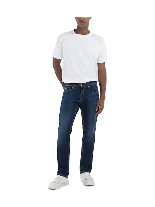 Grover Men's Jeans Pants Elastic with Regular Straight Fit Blue