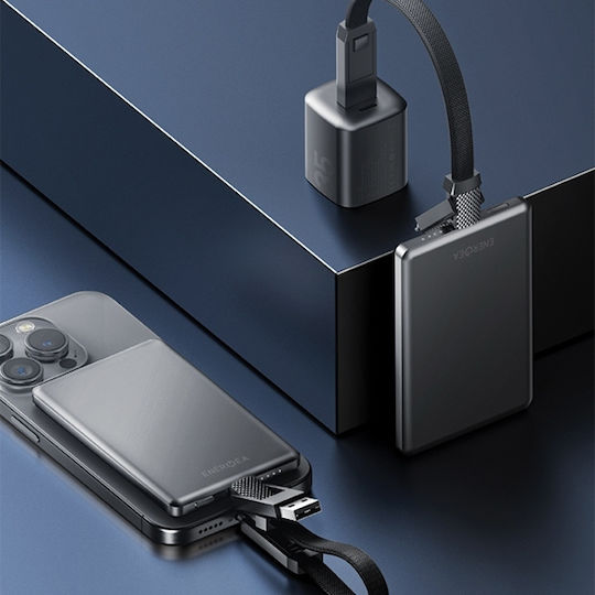 Energea USB-A zu Lightning Kabel 60W Schwarz 0.15m (CBL-GC4N1-BLK015)