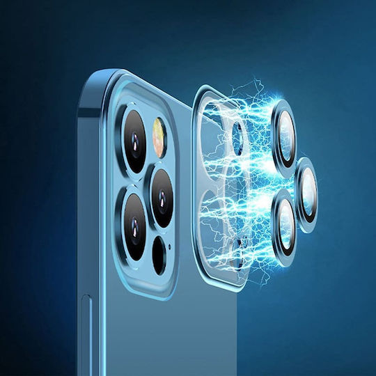 Joyroom Chery Mirror Back Cover Πλαστικό Σετ με Τζαμάκι Γκρι (iPhone 13 Pro)