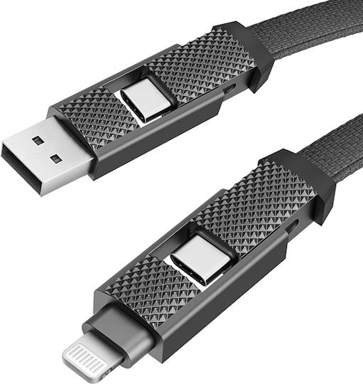 Energea USB-C to Lightning Cable 60W Μαύρο 1m CBL-GC4N1-BLK100