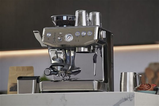 Sage The Barista Express Impress Automatic Espresso Machine 1850W Pressure 15bar with Grinder Silver