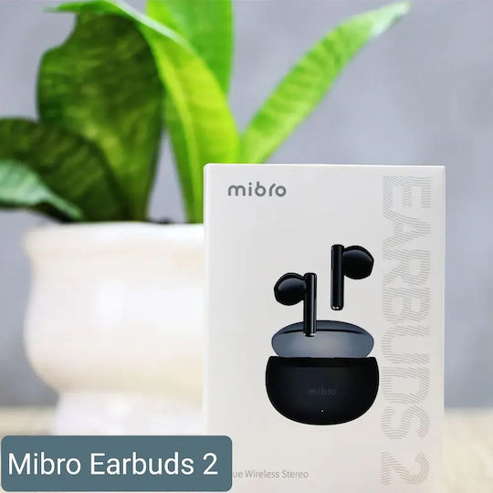 Mibro Earbuds 2 Bluetooth Handsfree Ακουστικά με Θήκη Φόρτισης Μαύρα