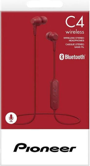 Pioneer C4 In-ear Bluetooth Handsfree Earphones Red