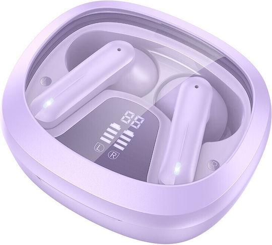 Hoco EQ6 In-ear Bluetooth Handsfree Căști cu Carcasă de Încărcare Violet