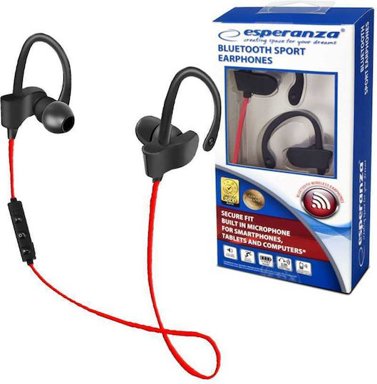 Esperanza EH188R In-Ear Bluetooth-Freisprecheinrichtung Kopfhörer mit Schweißresistenz Rot