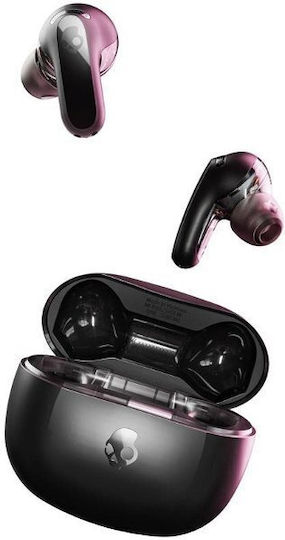 Skullcandy Rail In-ear Bluetooth Handsfree Ακουστικά με Αντοχή στον Ιδρώτα και Θήκη Φόρτισης Μαύρα