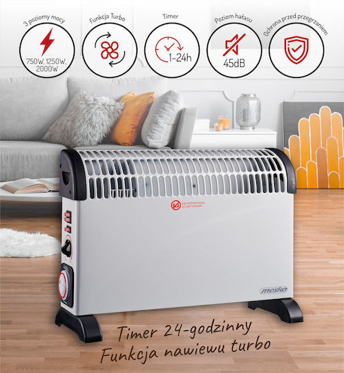 Floor Convector Heater 7741W White