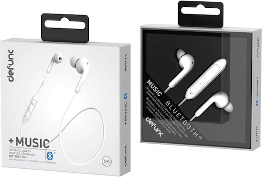 Defunc Music Plus In-Ear Bluetooth-Freisprecheinrichtung Kopfhörer Weiß