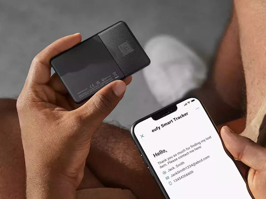 Eufy SmartTrack Card Apple Find My Black