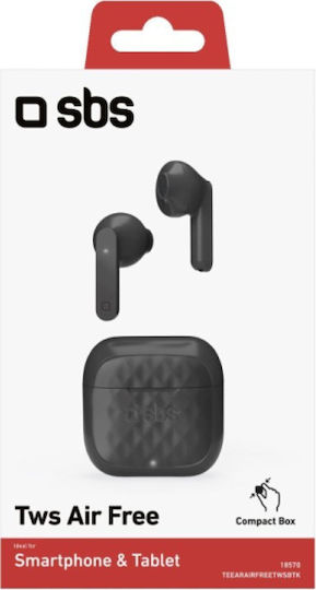 SBS Air Free Earbud Bluetooth Handsfree Earphones with Charging Case Black