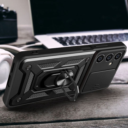 Tech-Protect Camshield Pro Задна корица Силикон / Пластмаса Магнитен Черен (Galaxy S23 FE)