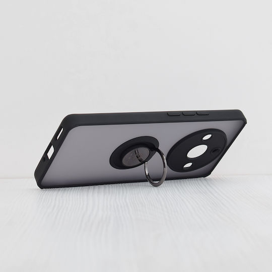 Techsuit Glinth Umschlag Rückseite Schwarz (Realme 11 Pro / 11 Pro+)