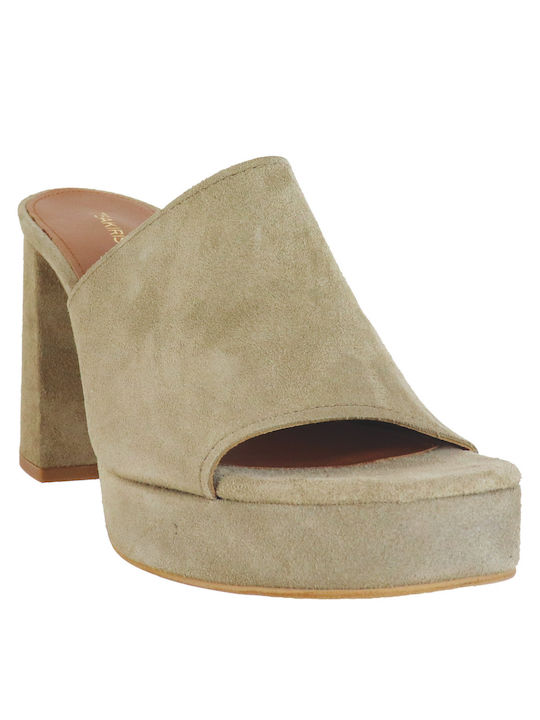 Tsakiris Mallas Heel Mules Brown