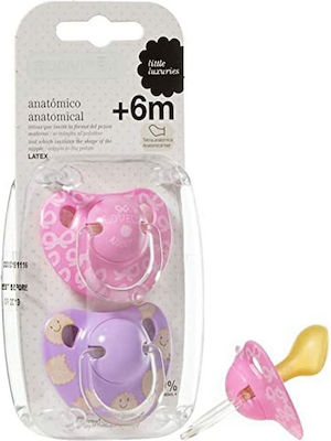 Suavinex Pacifiers Silicone Pink - Purple for 6-18 months 2pcs