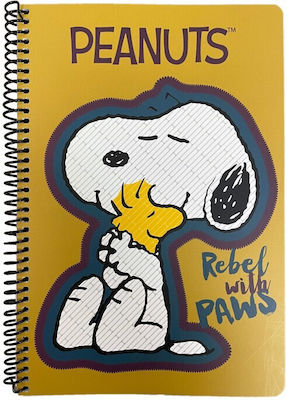 Spiral-Notizbuch Bmu Peanuts Snoopy B5 17x25 2 Stück 70 Blätter Rebel Pose 365-07402 Peanuts