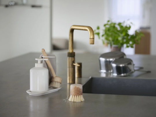 Zone Denmark 29722 Wooden Cleaning Brush with Handle for Cutlery Beige