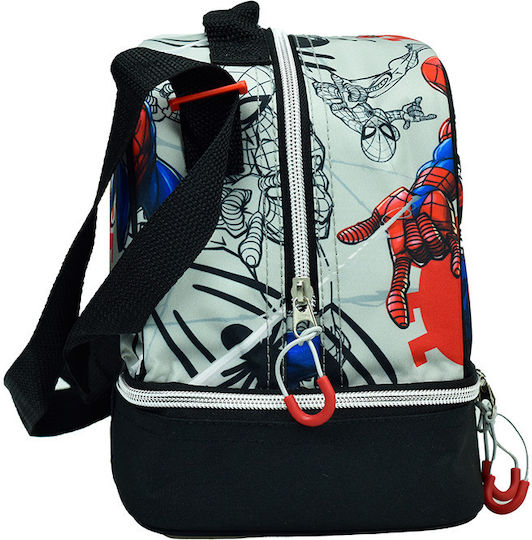 Gim School Insulated Shoulder Lunch Bag 5lt Black Spiderman 20 x 15 x 21cm