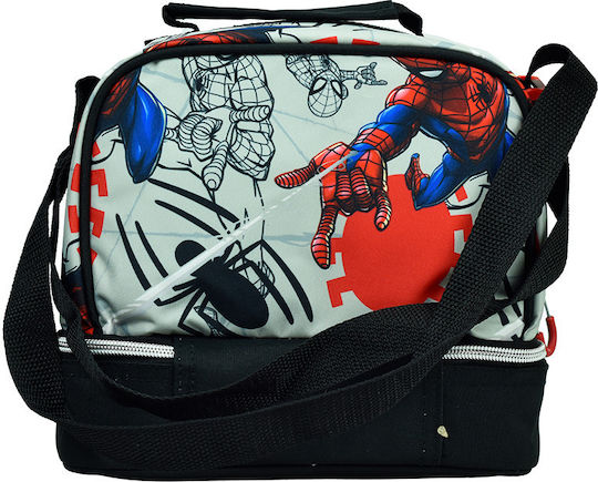 Gim School Insulated Shoulder Lunch Bag 5lt Black Spiderman 20 x 15 x 21cm