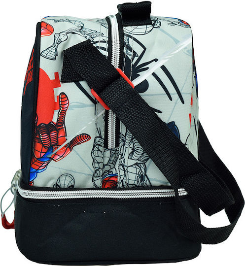 Gim School Insulated Shoulder Lunch Bag 5lt Black Spiderman 20 x 15 x 21cm