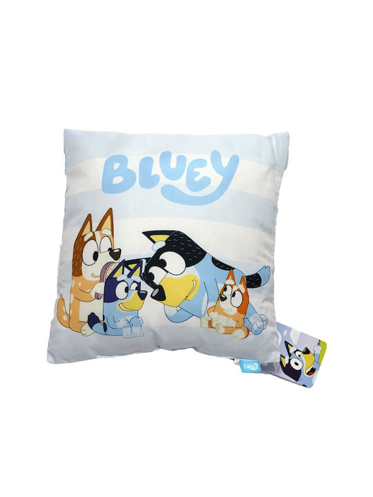 Παιδικό Διακοσμητικό Μαξιλάρι Bluey Γαλάζιο 35x35εκ.