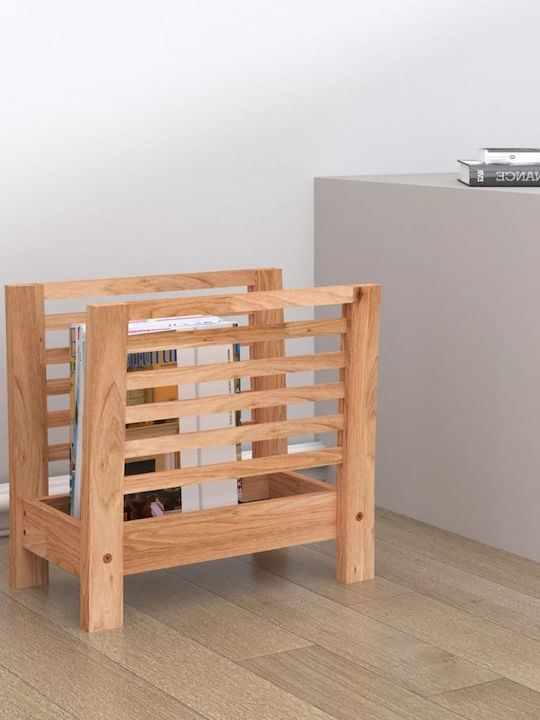 vidaXL Wooden Magazine Rack Brown 38.5x26.5x40cm